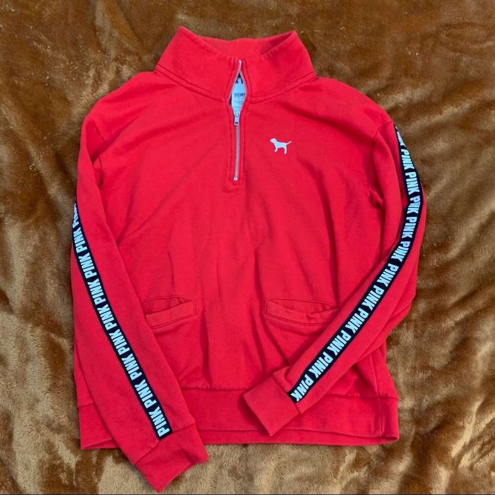 PINK red sweatshirt with pockets